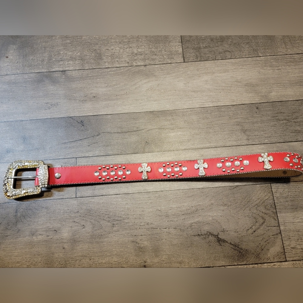 Red rhinestone belt
